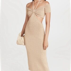 Cult Gaia Alicia Cut Out Dress Tan Small